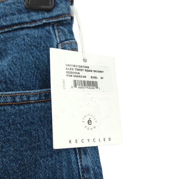 ETICA Women 24 Alex Twist Jeans Sequoia Blue High Rise Ankle Cropped Skinny NEW - Picture 5 of 9